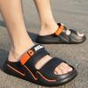 Fashion Men Slippers Platform Non-slip Outdoor Flip Flops Fashion Lightweight Two-Wear Walking Indoor Sandals Outdoor Beach Shoe for Men