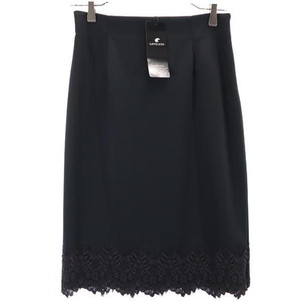 unused LOVELESS Sanyo Shokai No sleeve Cut Setup 36 black skirt Women Used