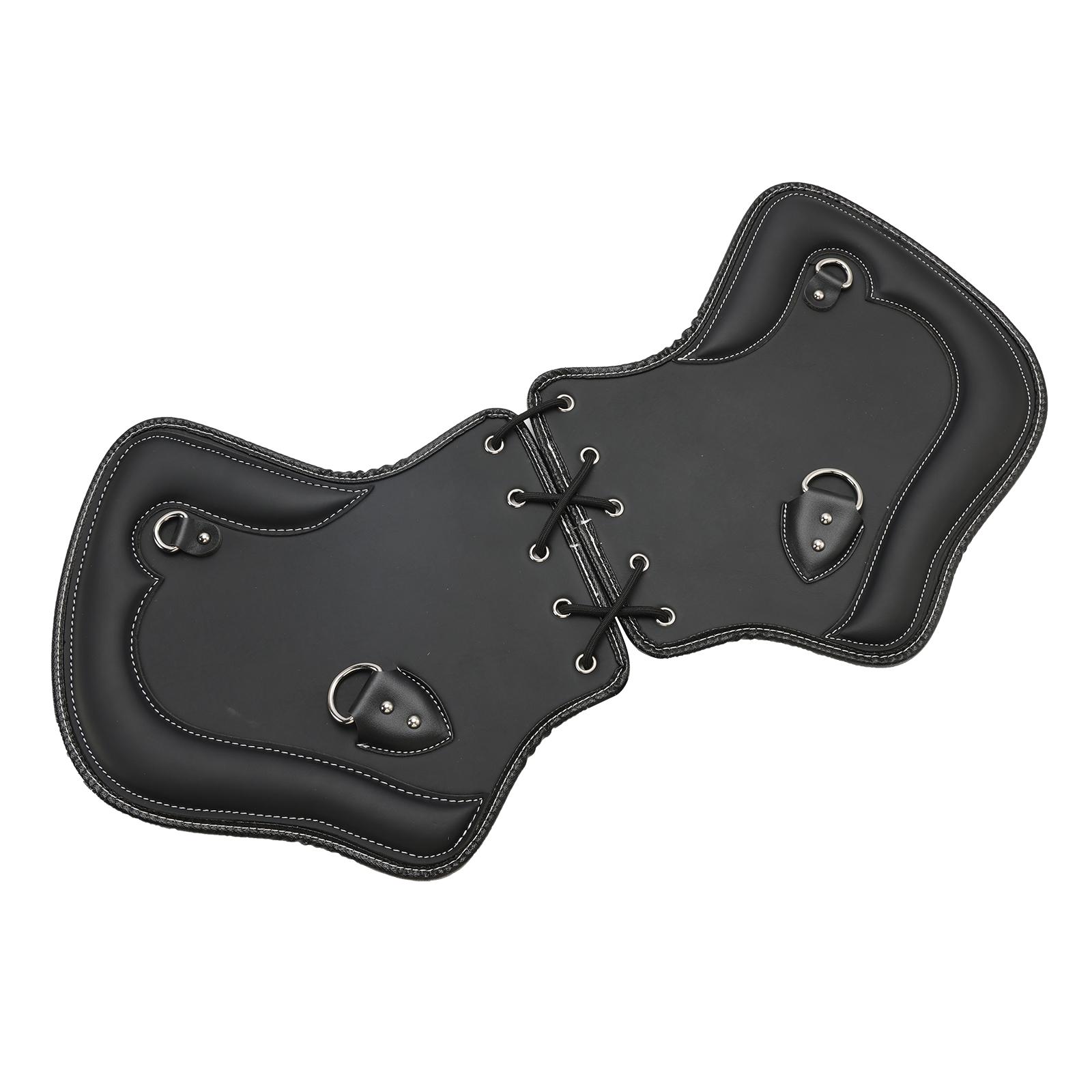 

2Pcs Universal Heat Saddle Shield Deflector Blackb For Flhxs Glide Rider Fxdwg BlackA