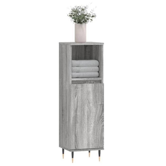VidaXL Bathroom Cabinet Sonoma Grey 30x30x100 Cm 831554