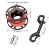 KEEP DIVING Luftfahrt-Aluminium Fingerrolle Clip Tauch-Tech Spule 15m Leine(Schwarz)
