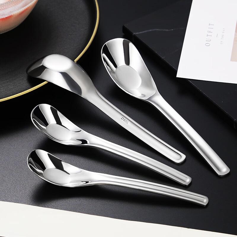 Zhìshì 316L Stainless Steel Thickened Small Spoons, Set of 3