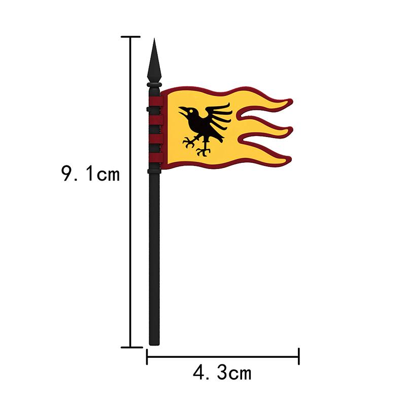 Medieval Military Castle Knights Temple Cross Arryn Flag Figures Set Soldiers Army Weapons Shield Sword Helmet Bricks Toys