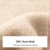 TUHUANG Women's 100% Merino Wool Cable Knit Semi-High Neck Pullover Sweater
