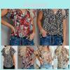 Womens Summer V Neck Short Sleeve T Shirt With Beautiful Floral Print And Comfortable Fit