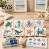 Adult Crafting Gift Ideas DIY Sea Glass Art Mosaic Kit, Ocean Animal Themed Craft Set for Adults Durable Beach Style Crafts Beginner, Handmade