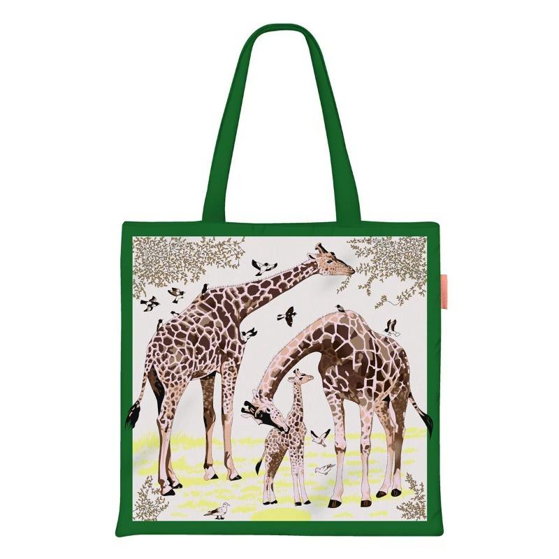 Printed Canvas Bag Women's Hand Bag Large Capacity Student Tutoring Shoulder Bag