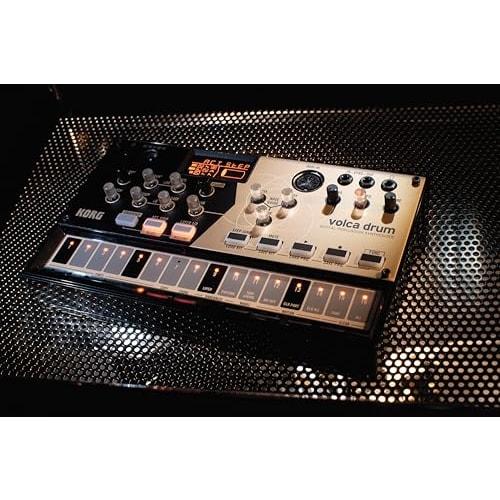 KORG Volca Drum Digital Percussion Synthesizer Rhythm Machine with Built-in Speaker and Headphone Compatible, Compact Size for Use Anywhere