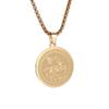 Fashionable Brand Personalized Stainless Steel Jesus Letter Round Brand Pendant Ornament Retro Titanium Steel Necklace