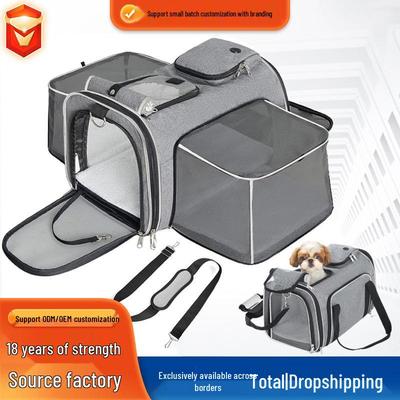 Expandable Multifunctional Pet Travel Handbag - Double-Sided, Breathable, Universal for Cats & Dogs