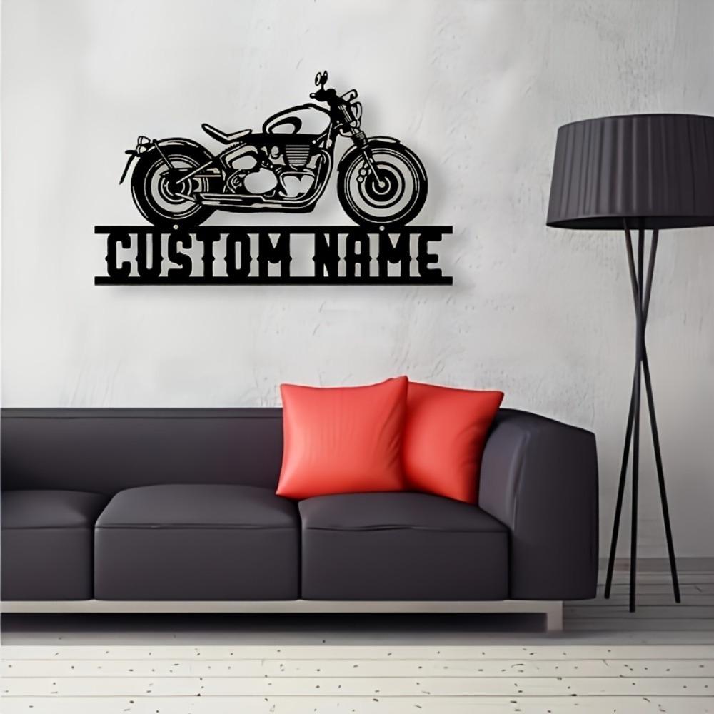 Custom Motorcycle Metal Wall Art Contemporary Indoor Outdoor Home Decor Gift