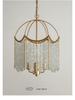 French Crystal Chandelier: Luxury Retro Tassel Light for Bedroom or Restaurant
