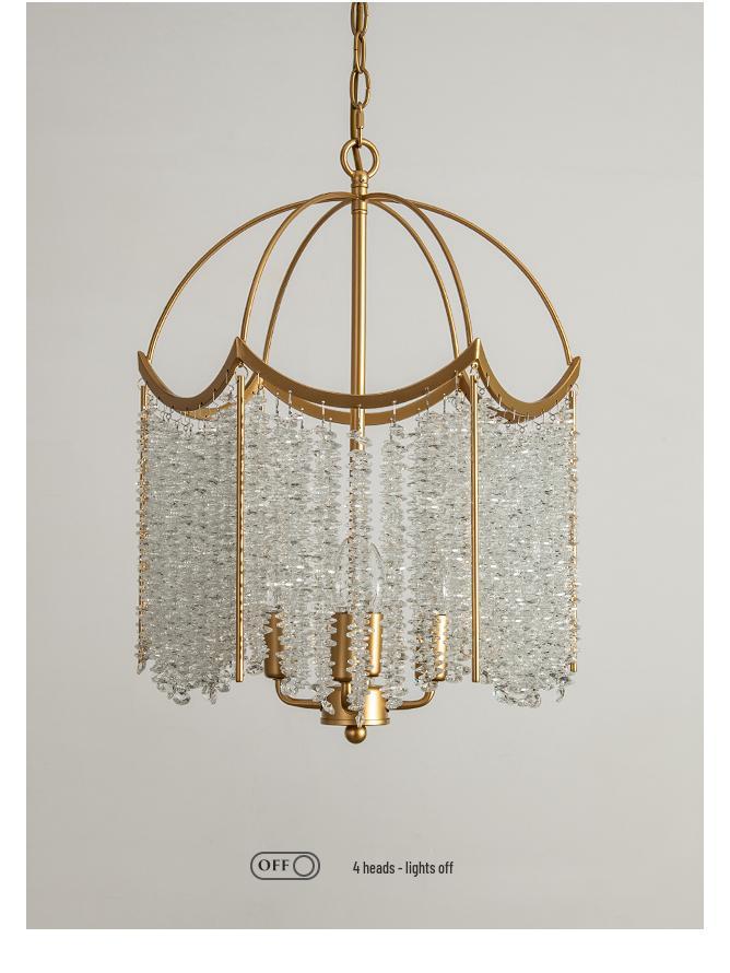 French Crystal Chandelier: Luxury Retro Tassel Light for Bedroom or Restaurant