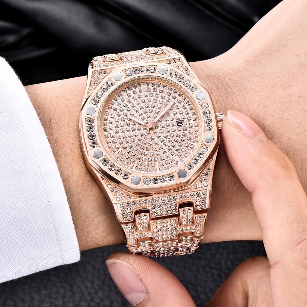 Men's Quartz Rose Gold Watches Top Brand Luxury Date Wrist Watch