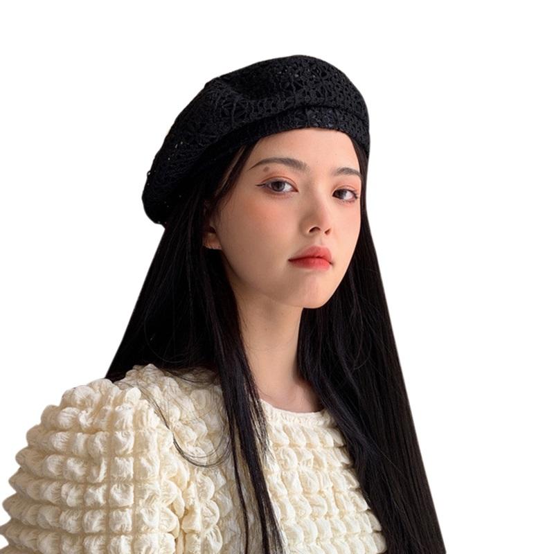 Damen Hüte Malerhut Atmungsaktiv Dünn Sommer Hohl Blumenmuster