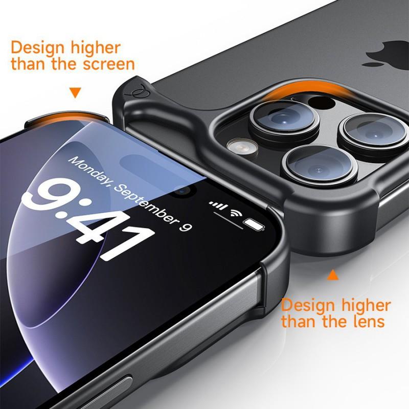 Metal Corner Bumper Phone Case IPhone 16 Pro Max 15 14 13 Shockproof Slim Fit Cover