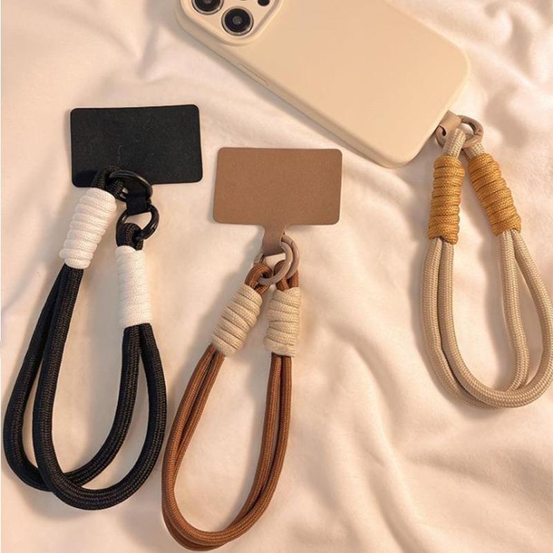 Mobile Phone Lanyard Hanging Decoration Can Be Carried Twist Rope Anti-Loss Pendant Fashion Strong Wrist Short Straps