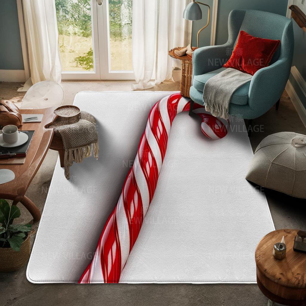 House Entrance Carpet Home Door Mat Living Room Bath Foot Bathroom Non-slip Water Absorption Rugs Bath Merry Christmas Winter