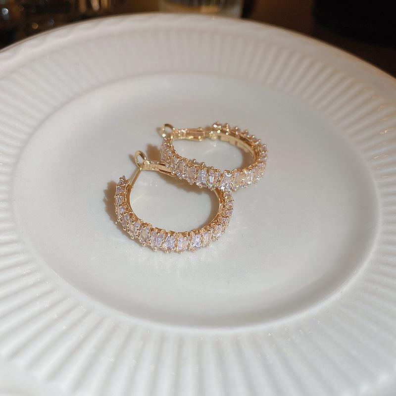 Geometric Double-layer Earrings, European and American Personality Trend Earrings, Casual Versatile Earrings, Niche