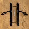 LAGOS door handle with key plate 72mm BLACK