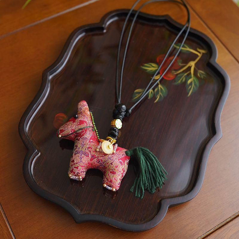 

Ожерелье-подвеска «Счастливый конь удачи» Династия Сун Парча Тутовый шелк Национальнй стиль Изысканные украшения Шелк Новый китайский стиль Маленькие украшения Red Pony