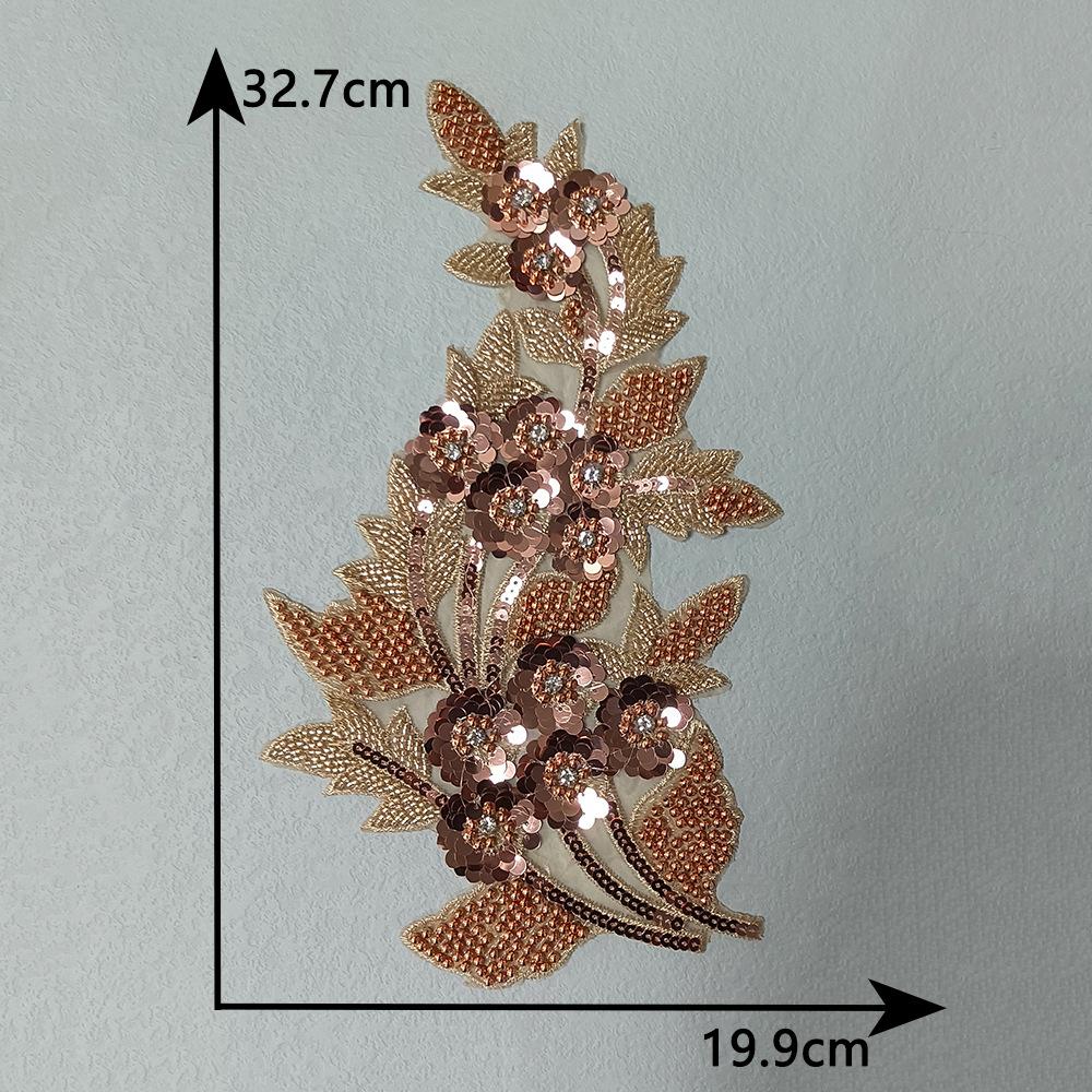 Mesh Sequin Embroidery Bead Embroidery Nails Diamond Lace Diy Sewing Collar Decoration Matching Clothing Single Flower Accessories
