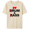 Morsom Drum & Bass / Rum & B-Ass Lovers Trommeslager Fritid Herre T-skjorte Klær Kvinner Bomull Kortermet T-skjorter Casual Vintage Topper