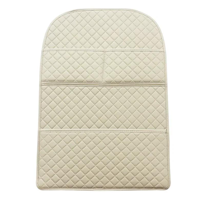 Car Anti Kicks Pad With Organizer Pocket Universal Seat Back PU Leather Protector Cover Back Seat Child Kick Mats Amagi