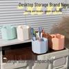 360° Rotating Cartoon Pen Holder: Large Capacity Multifunctional Desk Organizer