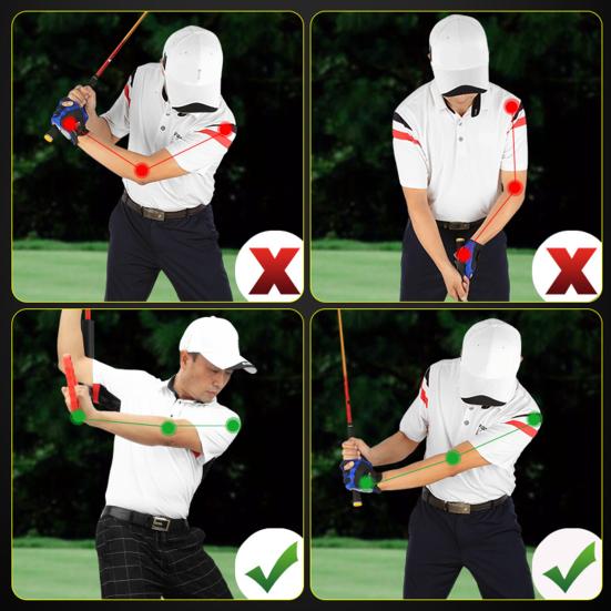 Golf Spinner Durable Plane Motion Correct Synthetic Swing Trainer Practice Corrector