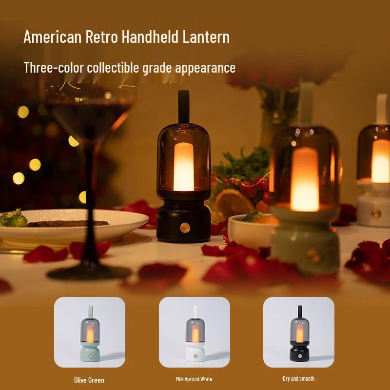 Retro USB Charging LED Nightstand Lamp