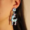 New Christmas Personality Creative Colorful Sequin Acrylic Elk Earrings Earrings
