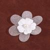 30PCS Pearls Organza Flowers Applique DIY Material Clothes Patches  for Clothes Bag Hair Clips
