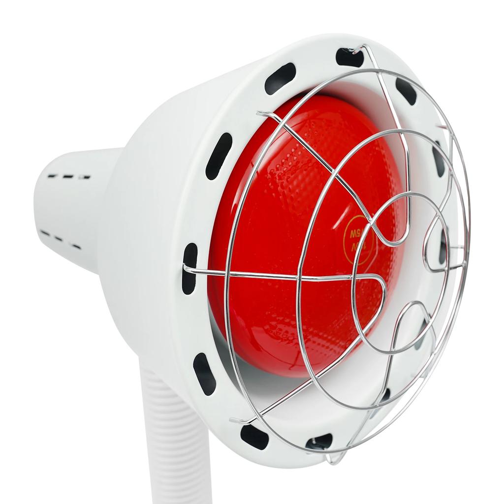 2 Head Infrared Red Heat Light Therapy Phototherapy Lamp 275W 110V Pain Red Light Standing Relief Floor Stand Beauty