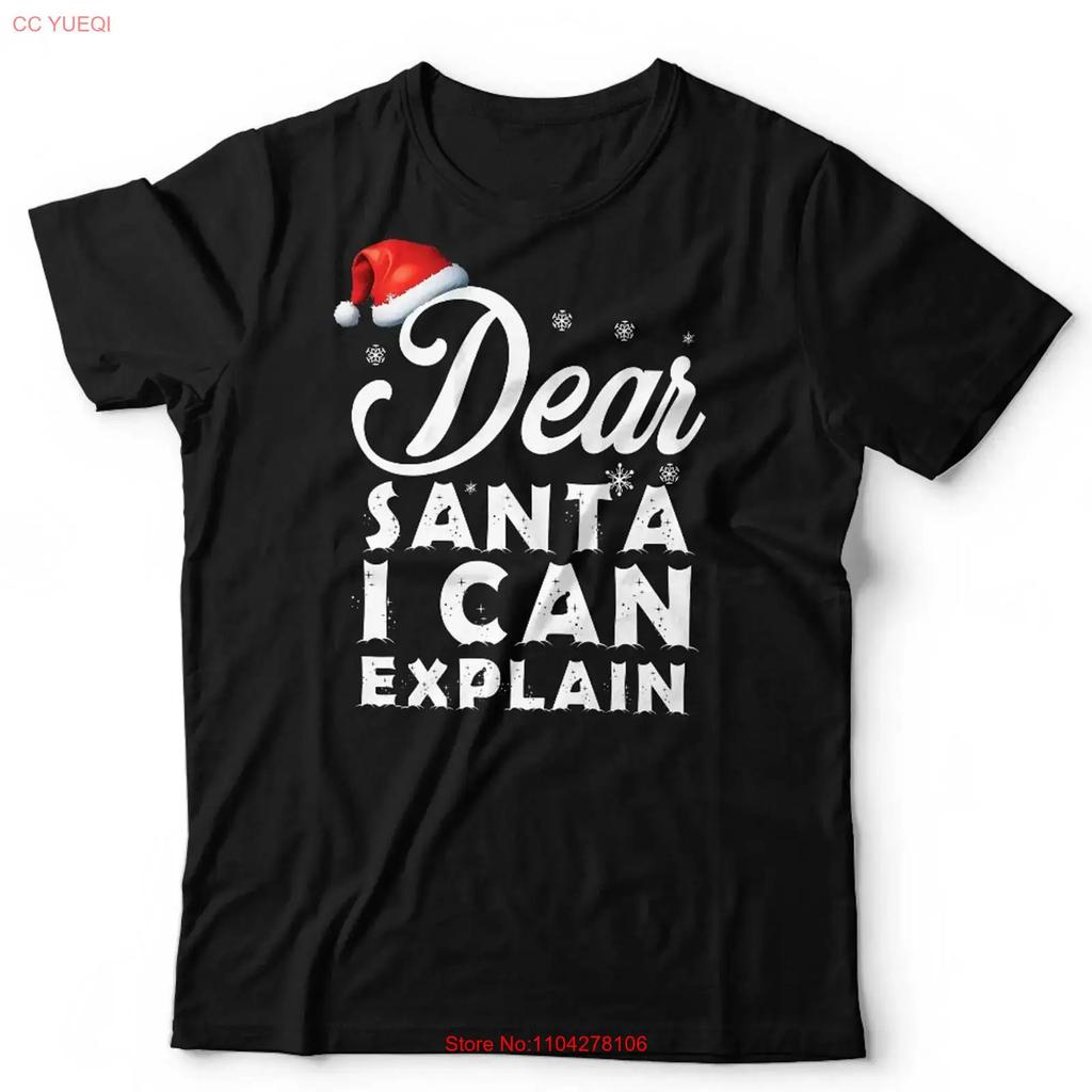 Weihnachts T-Shirt Kinder Lieber Weihnachtsmann Ich Kann Erklären Unartig Nett Lustig Weihnachten vintage Gewaschen Gedehnt designer kleidung streetwear