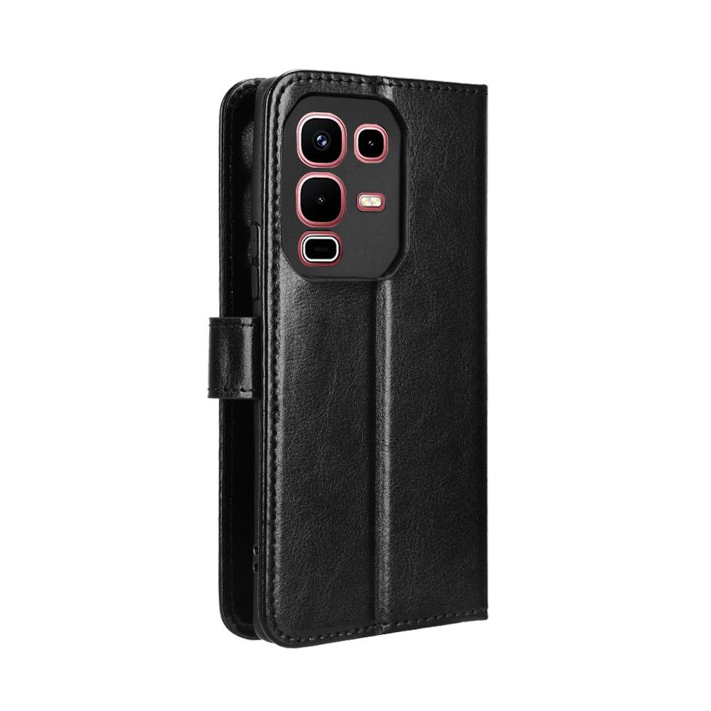 For Infinix Note 50s 5G PU Leather Case with Strap Crazy Horse Texture Phone Wallet Cover