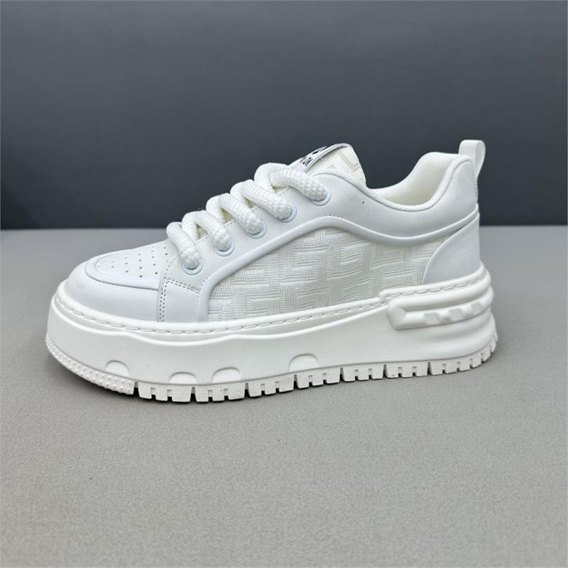 

Spring new casual thick bottom comfortable lightweight breathable low top board ok 38 белый