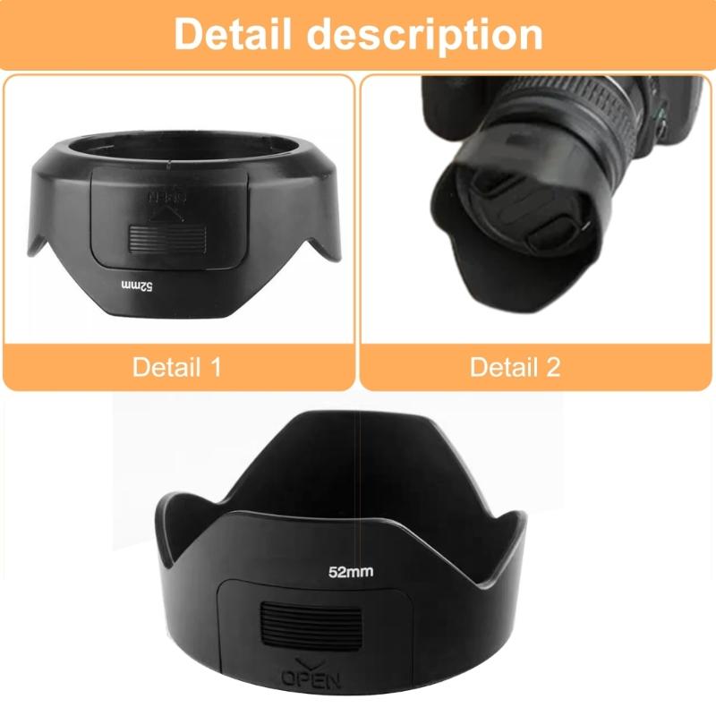 Precise PHRBC Camera Lens Hood Sun Shade Cover for SMC DA18-55MM F3.5-5.6AL WR Lens Enhances Photo Contrast