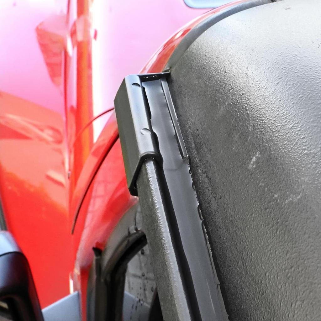 Window Rain Guards Rain Gutter Compatible with 2018-2025 Jeep Wrangler JL 4XE Gladiator JT Accessories Side Window Rainwater Deflectors Rain Groove