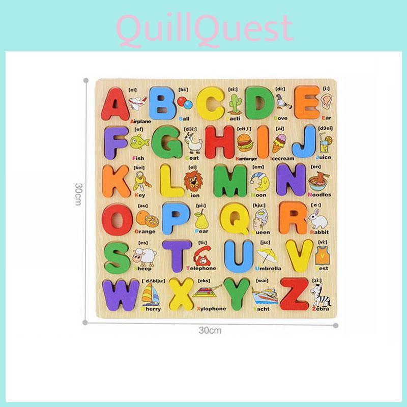 Quality Children Wooden Toy Alphabet Jigsaw Puzzle Educational Gift**