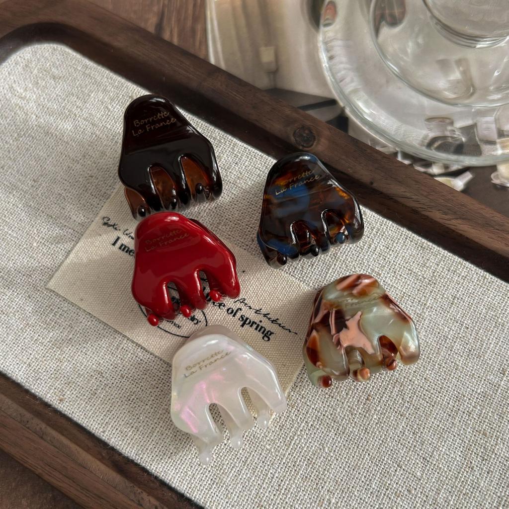 Piccola Pinza per Capelli Coreana Raffinata Pinza Acrilica per Capelli Donna Ragazze Ciuffi Lati Pinza Superiore Moda Versatile Fascia Pinza per Capelli
