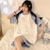 GMXIA Cute Panda Pajamas for Women In Summer, Short Sleeves and Shorts, Large-sized and Thin Summer Casual Home Wear Set