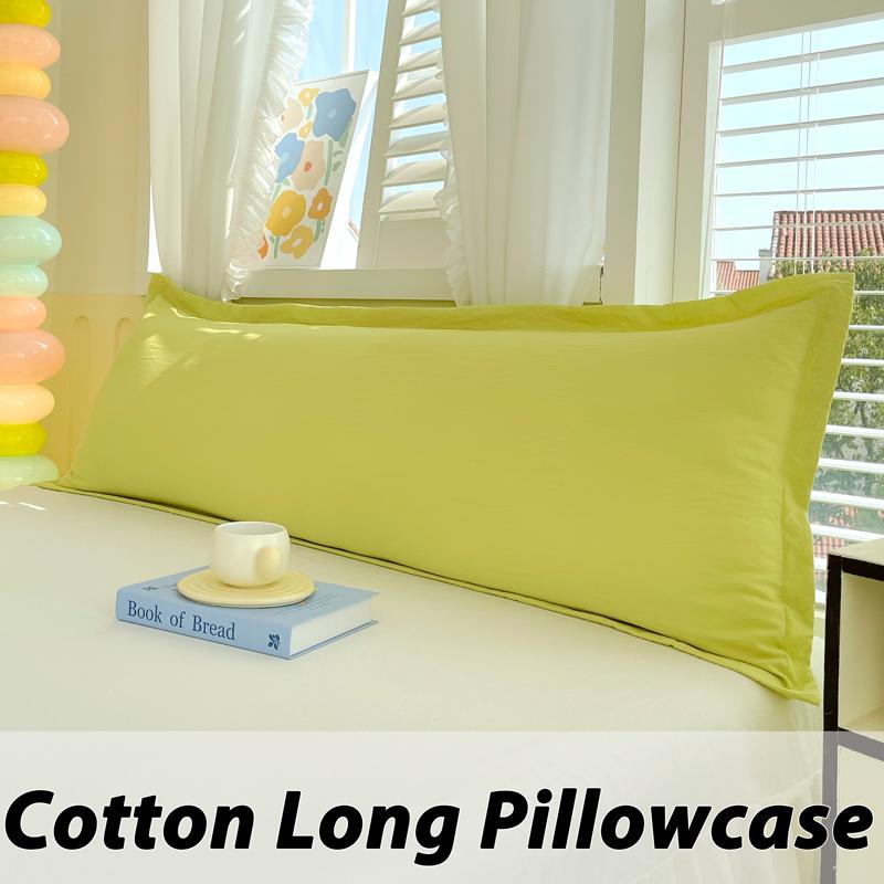 Solid Color Double Couple Body Pillowcase Long Pillow Case Sleeping Cotton Cover for Dakimakura Bed Sofa 48x150/48x180CM