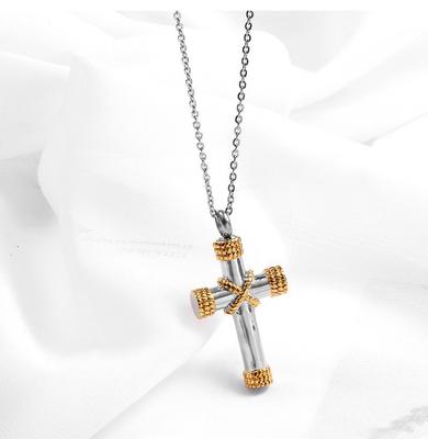 Souvenir 1pc Cross Pendant Fashion Religion Pendant Necklace Prayer Retro Gift Cross Women's Men's Jewelry New Style  Handmade