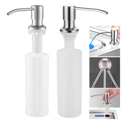 Distributeur de savon en acier inoxydable 350ml/500ml, polyvalent et Durable, antirouille, pour accessoires d'évier de cuisine
