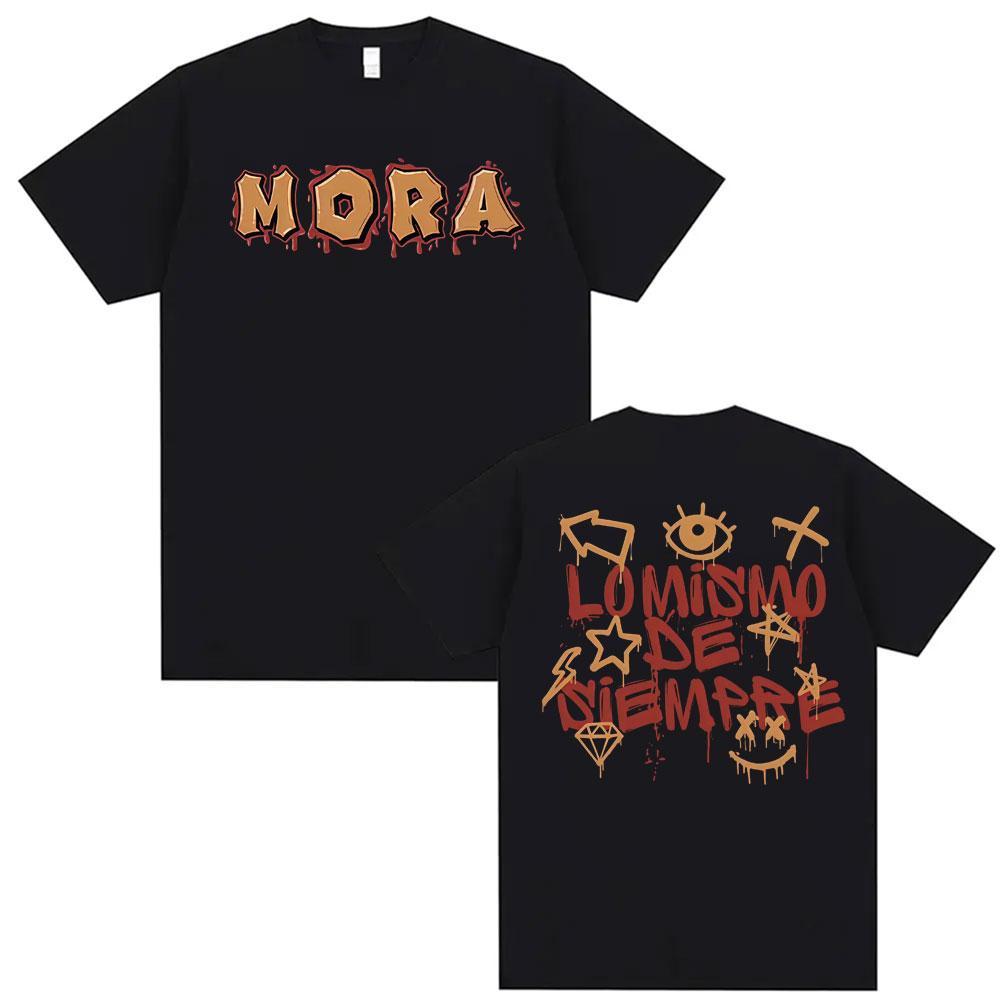 Rapper Mora Lo Mismo Dela Otra Vez Tour 2025 Merch Tshirts Unisex Fashion Hip Hop Vintage T Shirt Unisex Short Sleeve Tshirt Tops
