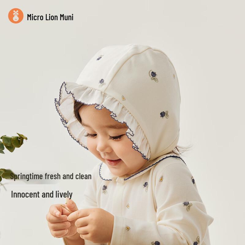 WeeLion Muni Baby Lace-Trim Ear Protection Hat 36