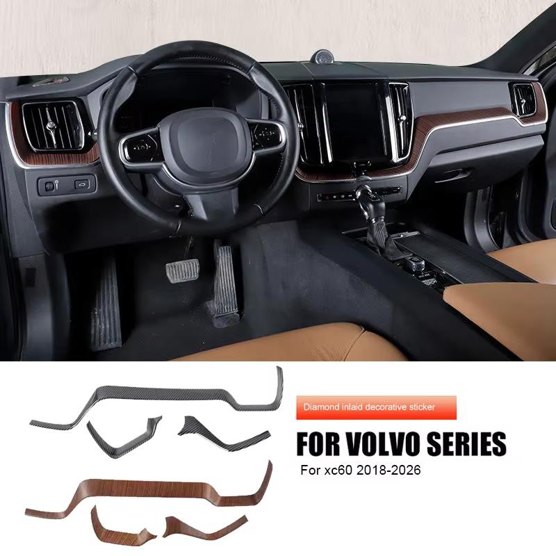 Para Volvo XC60 2018-2026 tira decorativa del salpicadero accesorios de pegatina para coche