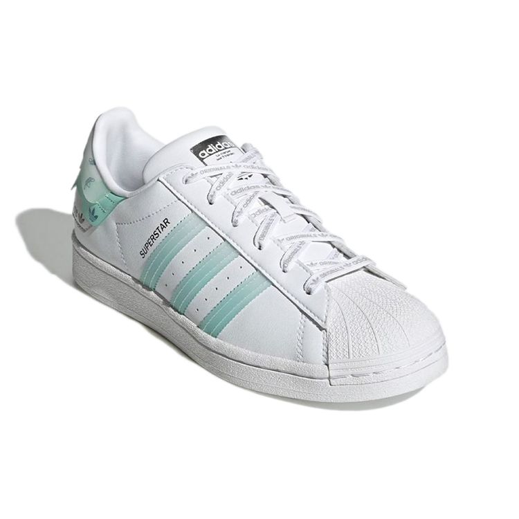Adidas Originals Superstar Casual Comfortable Low-Top Skate Shoes Unisex Sneakers Green White GX2974