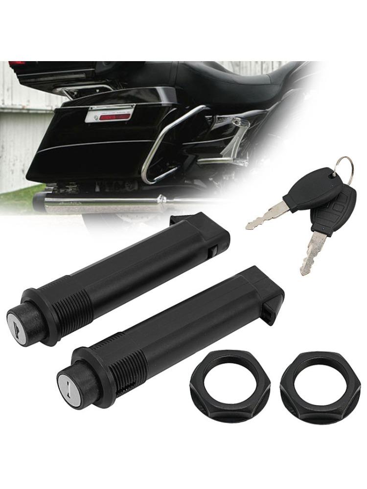 

Мотоциклетные замки с 2 ключами Комплект Замена для скутера электромобиля жестких кофров Универсальный чёрный
